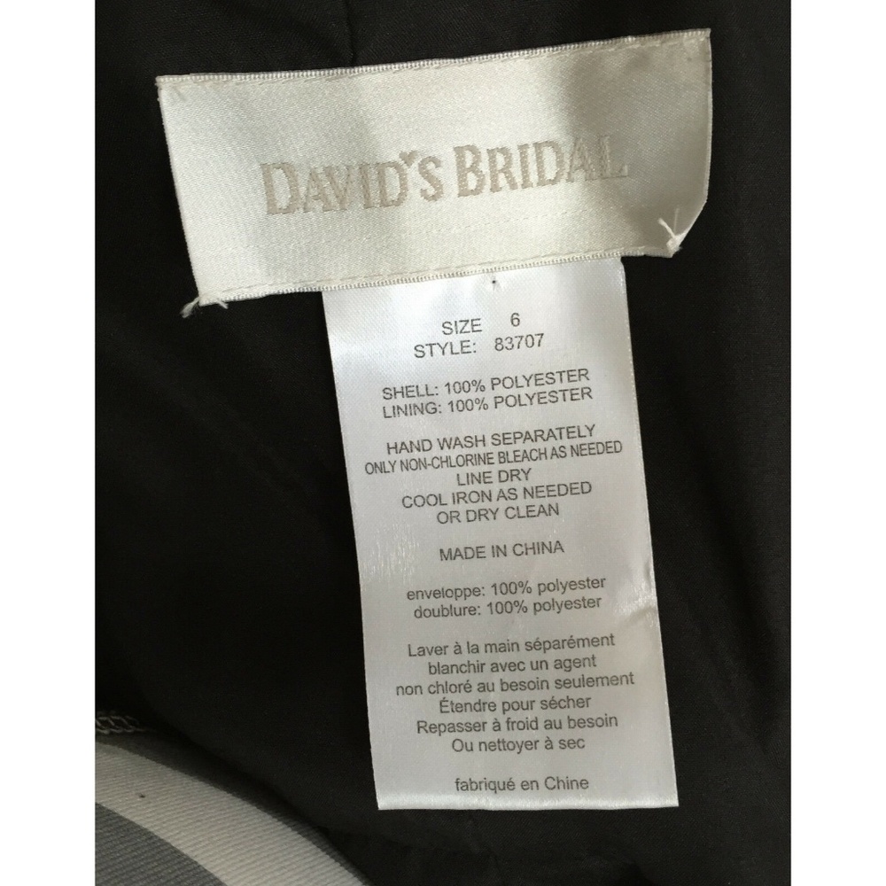 DAVIDS BRIDAL Black Bridesmaid Prom Party Dress - Picture 4 of 4